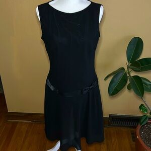 Evan Picone Elegant Black Dropped Waist Special Event Dress sz 12